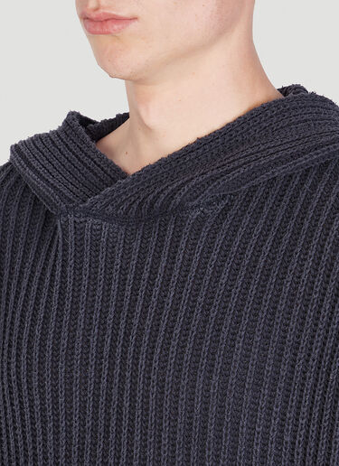 Our Legacy Knitted Sailor Hooded Sweater Dark Blue our0152010
