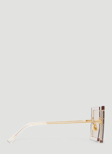 Jacquemus Les Lunettes Carrés Sunglasses Beige jac0242082