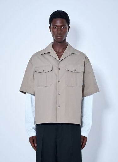 Balenciaga 短袖钮扣衬衫 米色 bal0165002