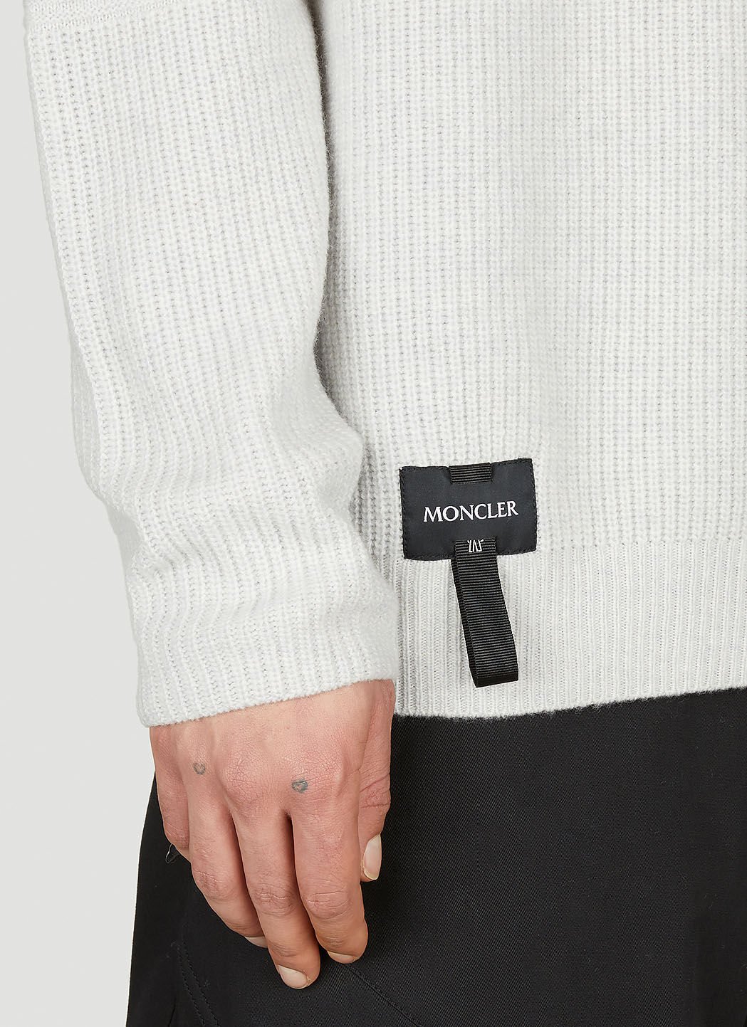 Mens grey moncler jumper outlet