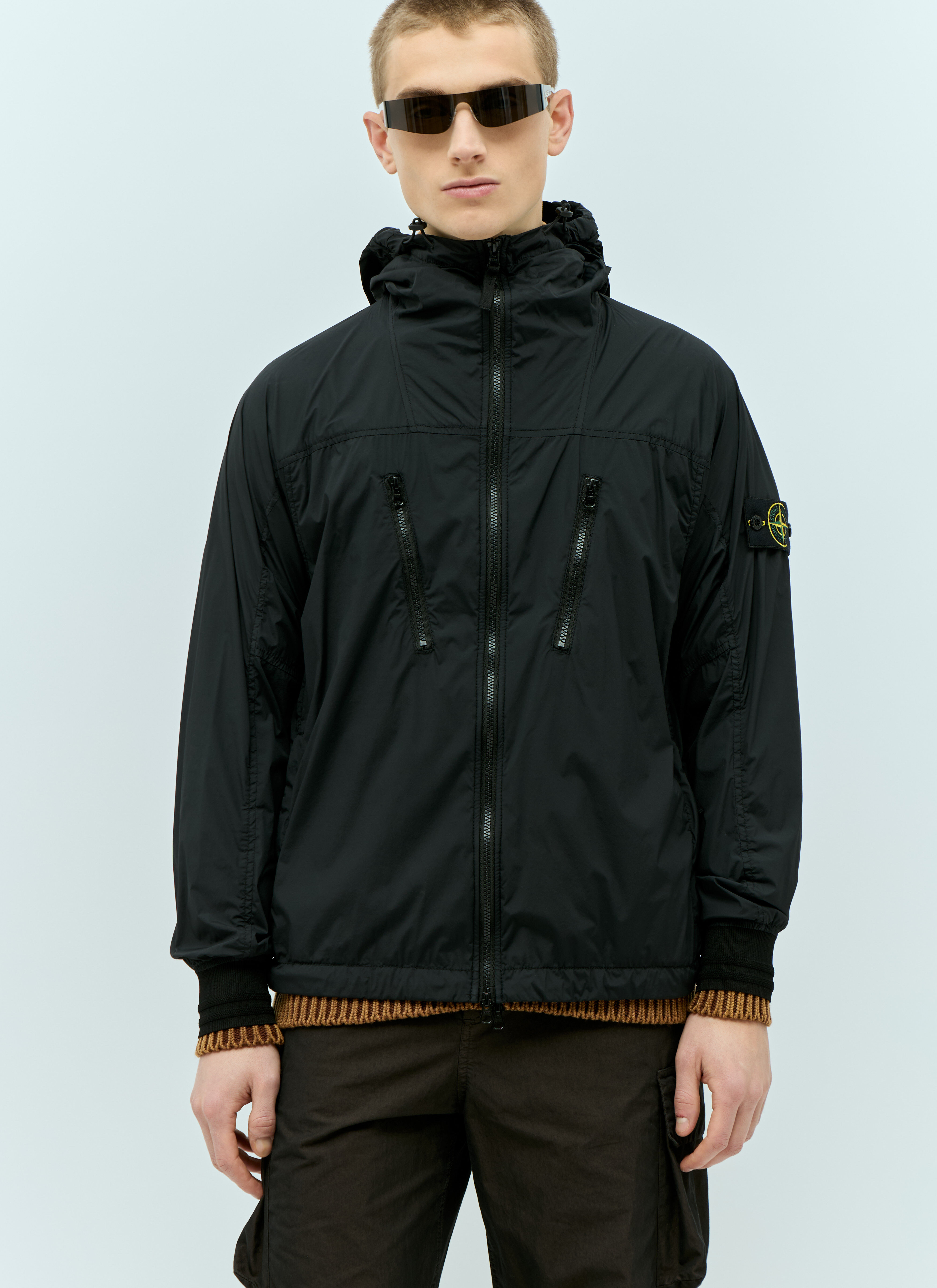 Plain black stone island jumper sale