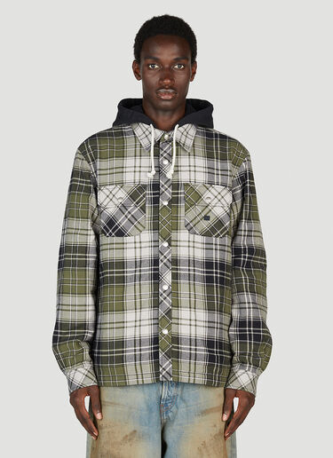 Check Motif Hooded Jacket Acne Studios Check Motif Hooded Jacket Dark Green acn0153061
