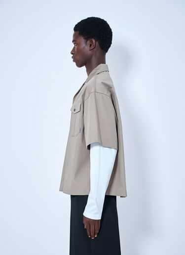 Balenciaga 短袖钮扣衬衫 米色 bal0165002