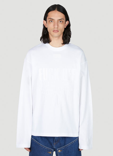 VTMNTS Fuck Off ロングスリーブTシャツ イエロー vtm0354007