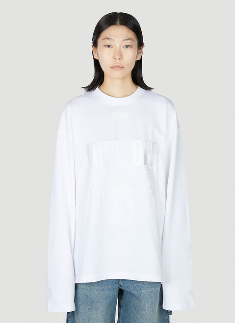 VTMNTS Fuck Off ロングスリーブTシャツ ブラック vtm0354008