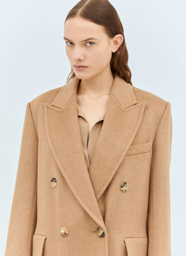 Max Mara Double-Breasted Camel Coat Camel max0258037