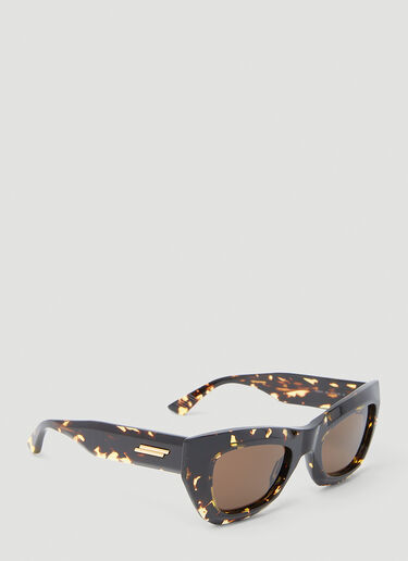 Bottega Veneta 玳瑁猫眼形太阳镜 棕色 bos0253003
