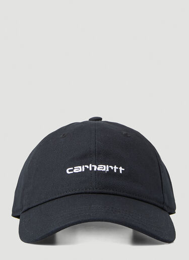 Carhartt WIP 스크립트 베이스볼 캡 블랙 wip0148039