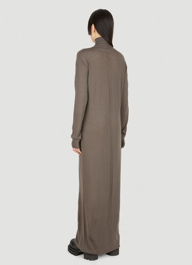 Rick Owens High Neck Knit Dress Grey ric0249022