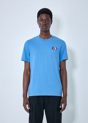 Moncler Cotton Logo T-Shirt Blue mon0164031