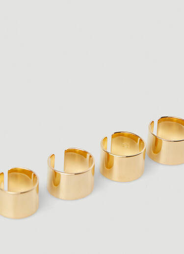 MM6 Maison Margiela Set of Four Rings Gold mmm0248024