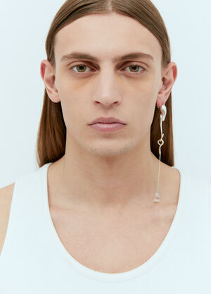 Walter Van Beirendonck Long Viscous Drop Earrings Silver wlt0158026