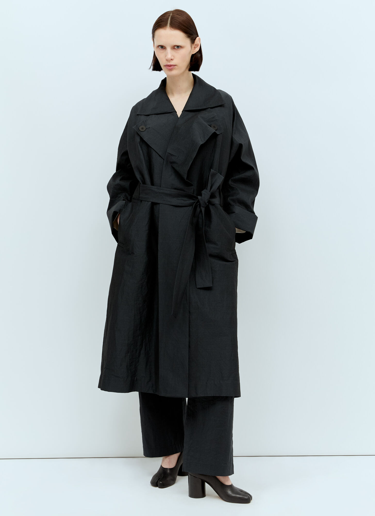 Shop Issey Miyake Shaped Membrane Coat In Black