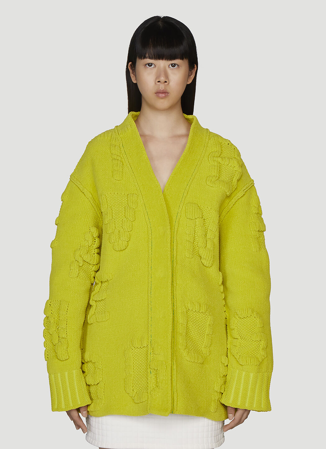 Bottega Veneta Alphabet Chenille Cardigan in Green LN CC