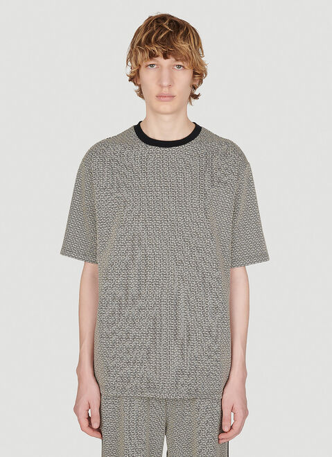 Balmain Mini Monogram Jacquard T-Shirt Black bln0154001