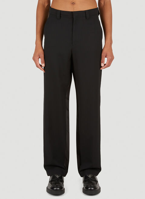Prada Triangle Plaque Pants Beige pra0153013