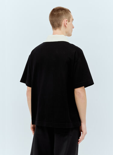 Jil Sander Knit Polo Shirt Black jil0156002