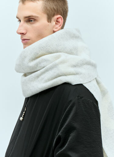 Acne Studios Narrow Logo Jacquard Scarf Grey acn0156033