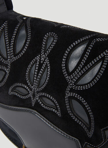 Botsy 刺繍入りレザー スモール ショルダー バッグ Isabel Marant Botsy 刺繍入りレザー スモール ショルダー バッグ ブラック ibm0253043