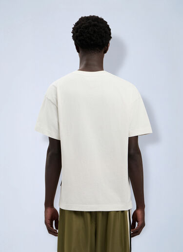 LN-CC® - Palm Angels: Neck Logo T-Shirt - White Palm Angels Neck Logo T-Shirt White pma0164086