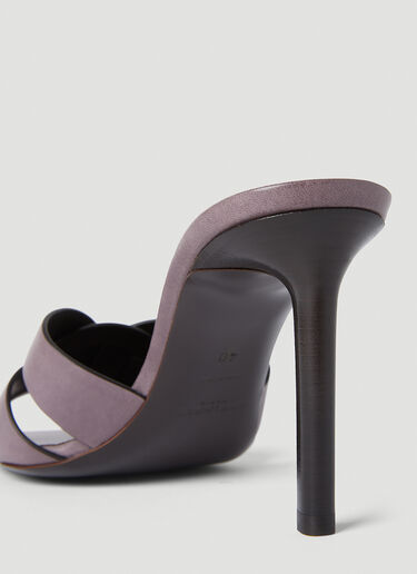 Tribute High Heeled Mules Saint Laurent Tribute High Heeled Mules Purple sla0252030