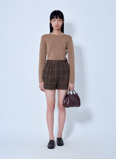LN-CC® - Max Mara: Embroidered Logo Knit Sweater - Camel Max Mara Embroidered Logo Knit Sweater Camel max0266048