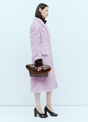 ダブルブレストフラッフィーコート Dries Van Noten ダブルブレストフラッフィーコート ライラック dvn0254003