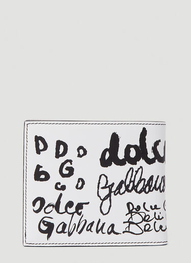 Dolce & Gabbana DG スクリブル 二つ折りウォレット ホワイト dol0150026
