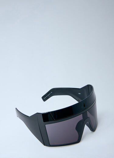 LN-CC® - Rick Owens: Shield-Frame Sunglasses - Black Rick Owens Shield-Frame Sunglasses Black ric0366001