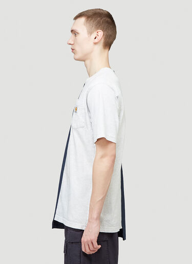 Reworked Carhartt Split T-Shirt (Di)vision Reworked Carhartt Split T-Shirt Blue div0344007