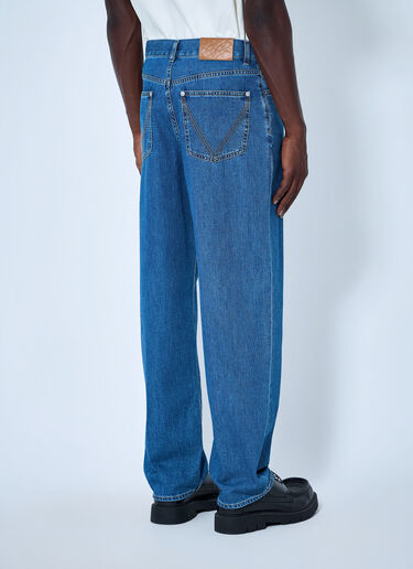 LN-CC® - Bottega Veneta: Straight-Leg Denim Jeans - Blue Bottega Veneta Straight-Leg Denim Jeans Blue bov0165009