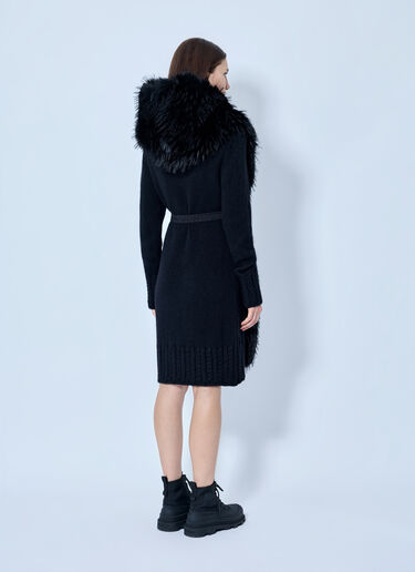 LN-CC® - Moncler: Textured Wool-Blend Coat - Black Moncler Textured Wool-Blend Coat Black mon0266014