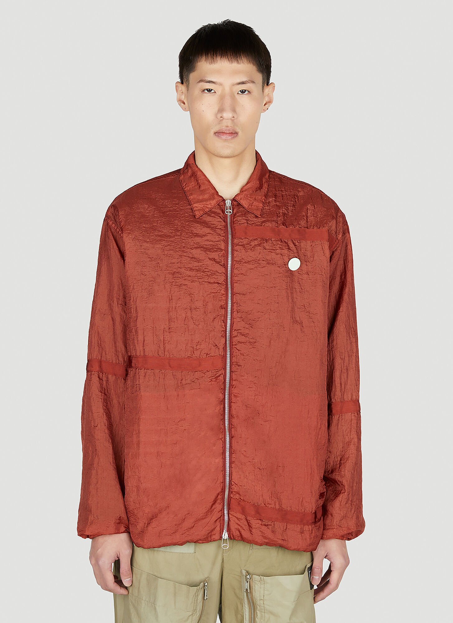 Oamc Re-work Re:work Parachute Jacket In Red