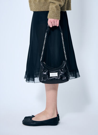 Maison Margiela 微型 Glam Slam 新月单肩包  黑色 mla0259027