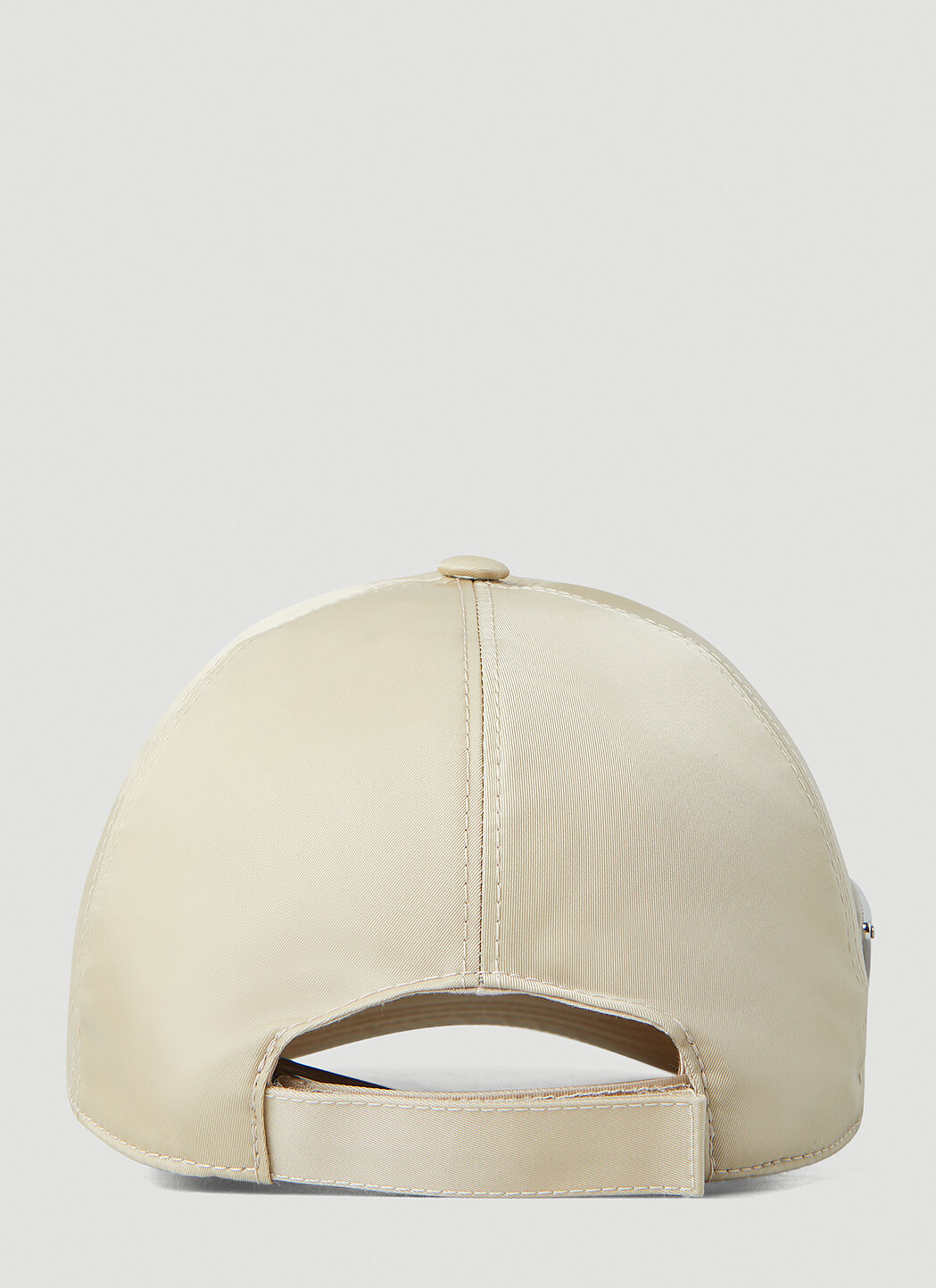 Prada Logo Plaque Baseball Cap in Cream LN CC