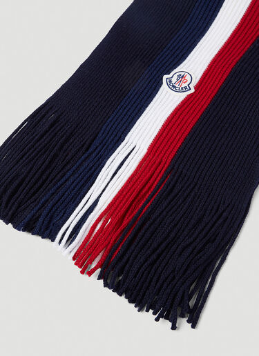 Moncler Tricolour Wool Scarf Navy mon0154045