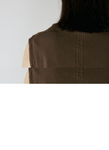 Rick Owens ケープスリーブニットセーター ブラウン ric0253025
