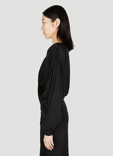 Saint Laurent 缩褶上衣 黑色 sla0252023