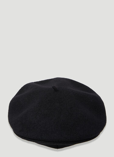 Marine Serre Embroidered French Beret Black mrs0154011