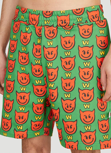 Walter Van Beirendonck Devil 运动短裤 绿色 wlt0152015