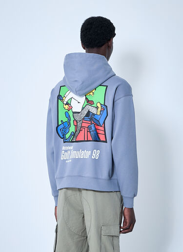 Metalwood Logo Print Hooded Sweatshirt Purple met0160002