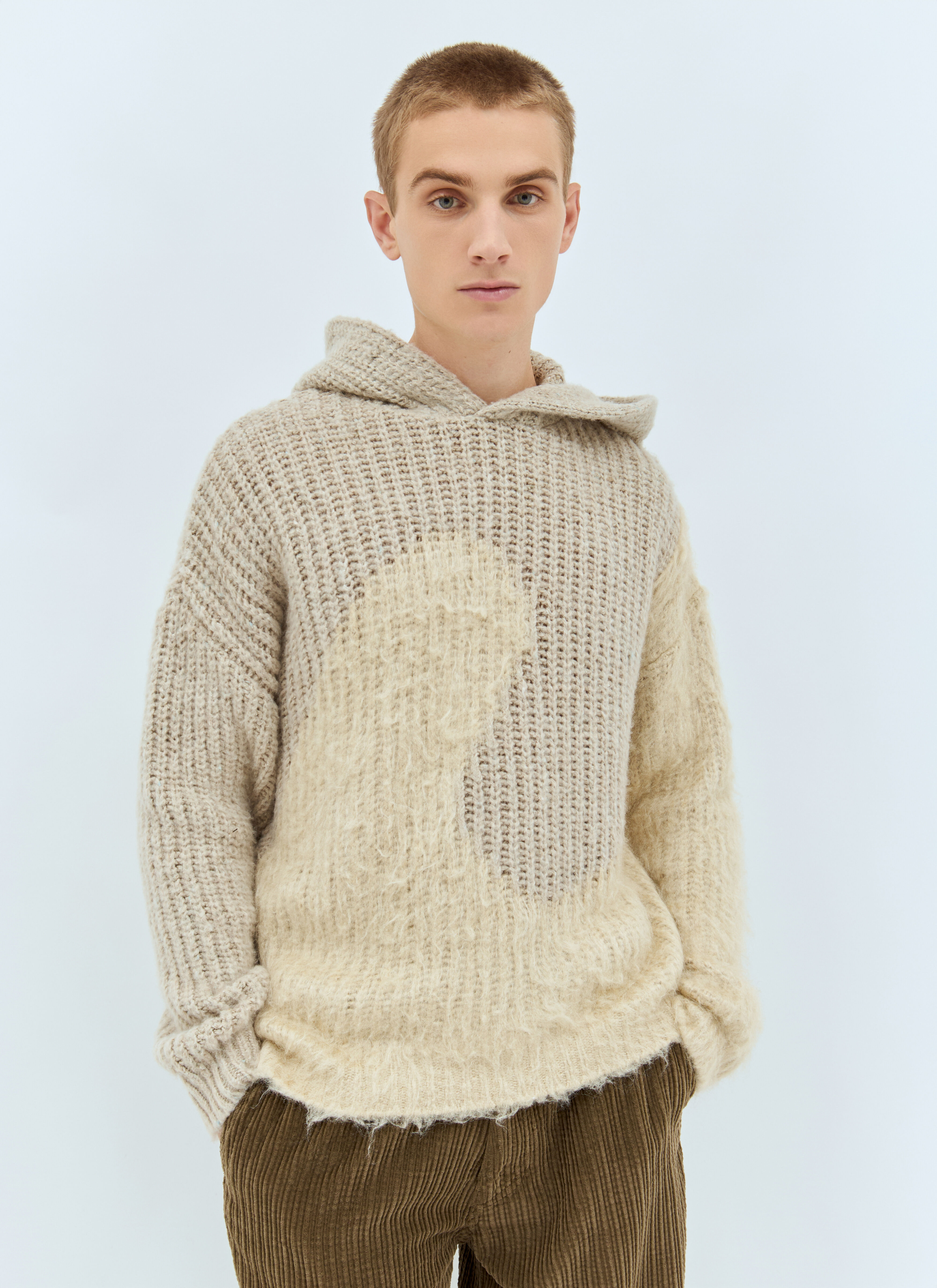 ERL Men's' Swirl Hooded Sweater in Beige | LN-CC® ERL Men's' Swirl Hooded Sweater in Beige | LN-CC®