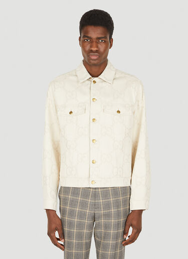 Gucci Maxi GG Denim Jacket Ivory guc0150034