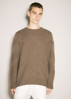 Moncler x Rick Owens ジャンボクルーネックセーター ブラウン mcs0358016