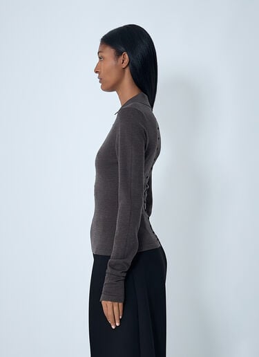 Le 美利奴 Polo 衫 Jacquemus Le 美利奴 Polo 衫 深棕色 jac0262008