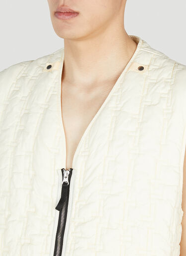 Quilted Vest Stone Island Shadow Project Quilted Vest Cream shd0152017