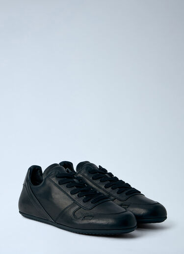 Rick Owens Minimal Leather Sneakers Black ric0263060