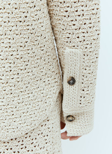 Bottega Veneta Textured Knit Shirt Beige bov0256030