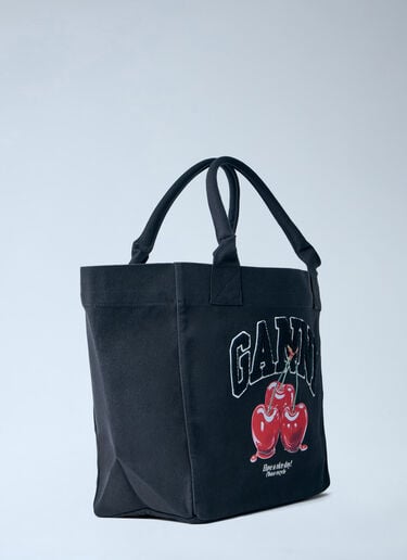 GANNI Medium Trapeze Shopper Bag Black gan0263044