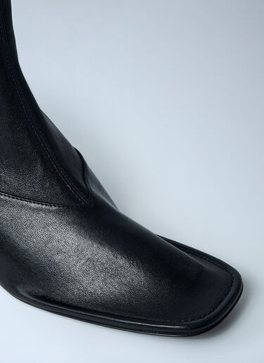Jil Sander Heeled Leather Boots Black jil0262013
